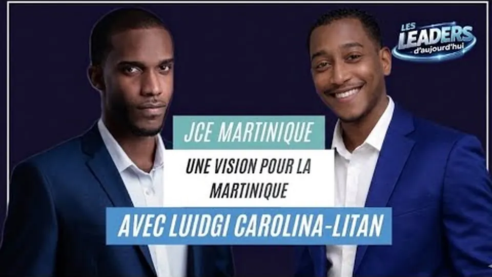 Luidgi Carolina-Litan presenting his 2026 vision for Martinique to the Junior Chamber of Commerce